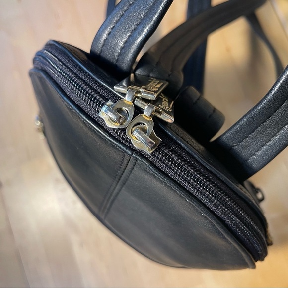 Tignanello black leather small backpack main image 13